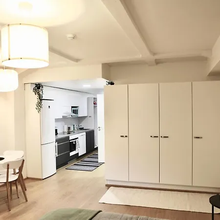 Apartment Green-themed Modern Studio At The Center *